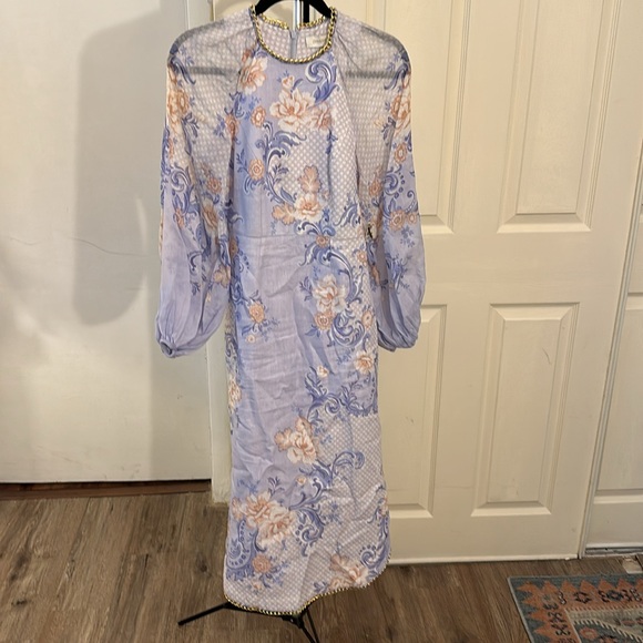 ZIMMERMANN Postcard midi dress size 0= US 2/4 *light discoloration spots on back - Picture 7 of 15